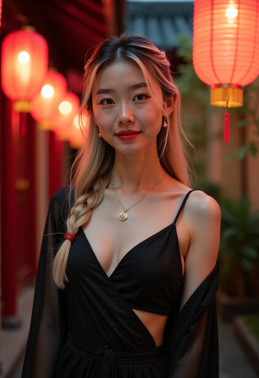高腰百褶与白衬衫